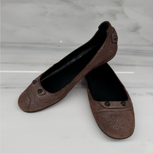 Balenciaga Studded Ballet Flats - Picture 1 of 10